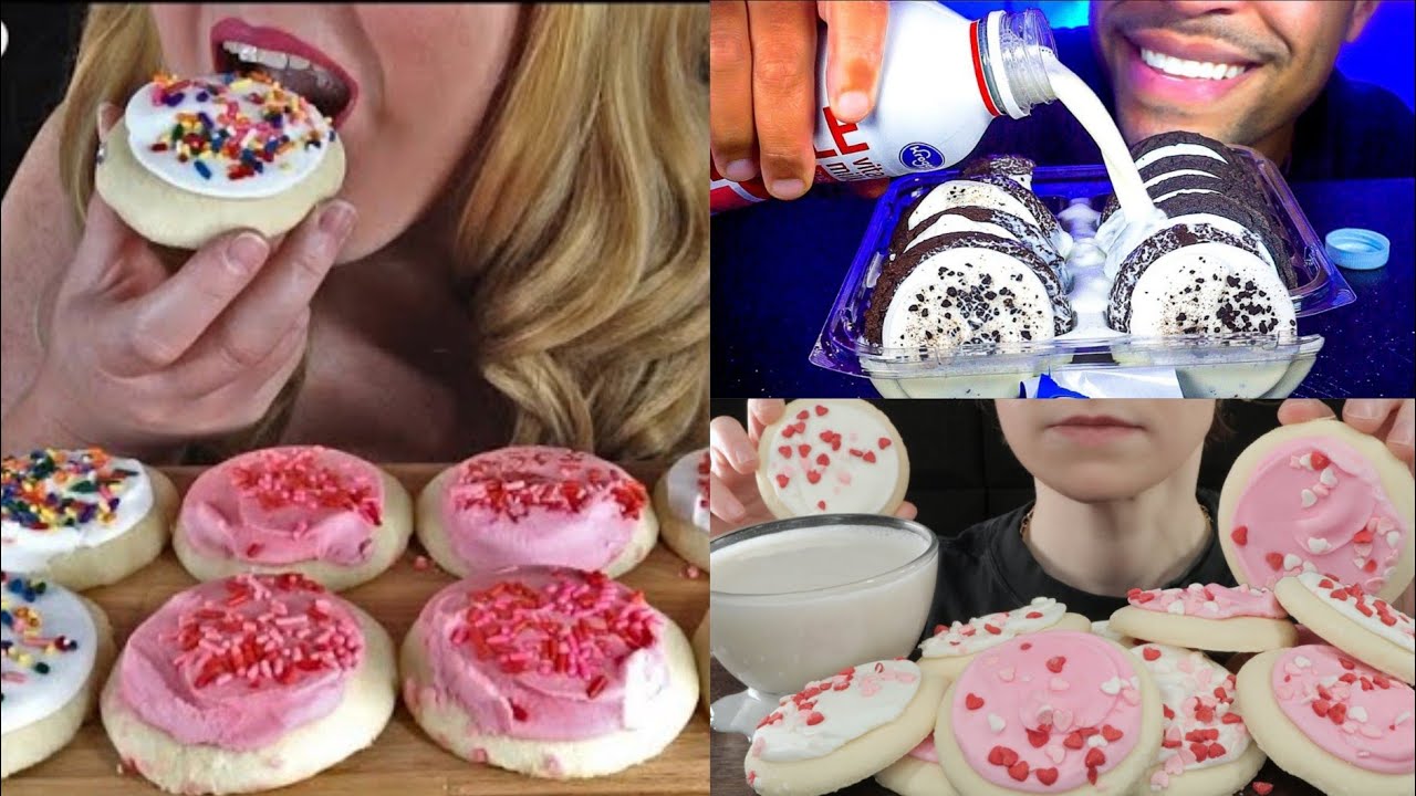 Satisfying Frosted Sugar Cookies Mukbang