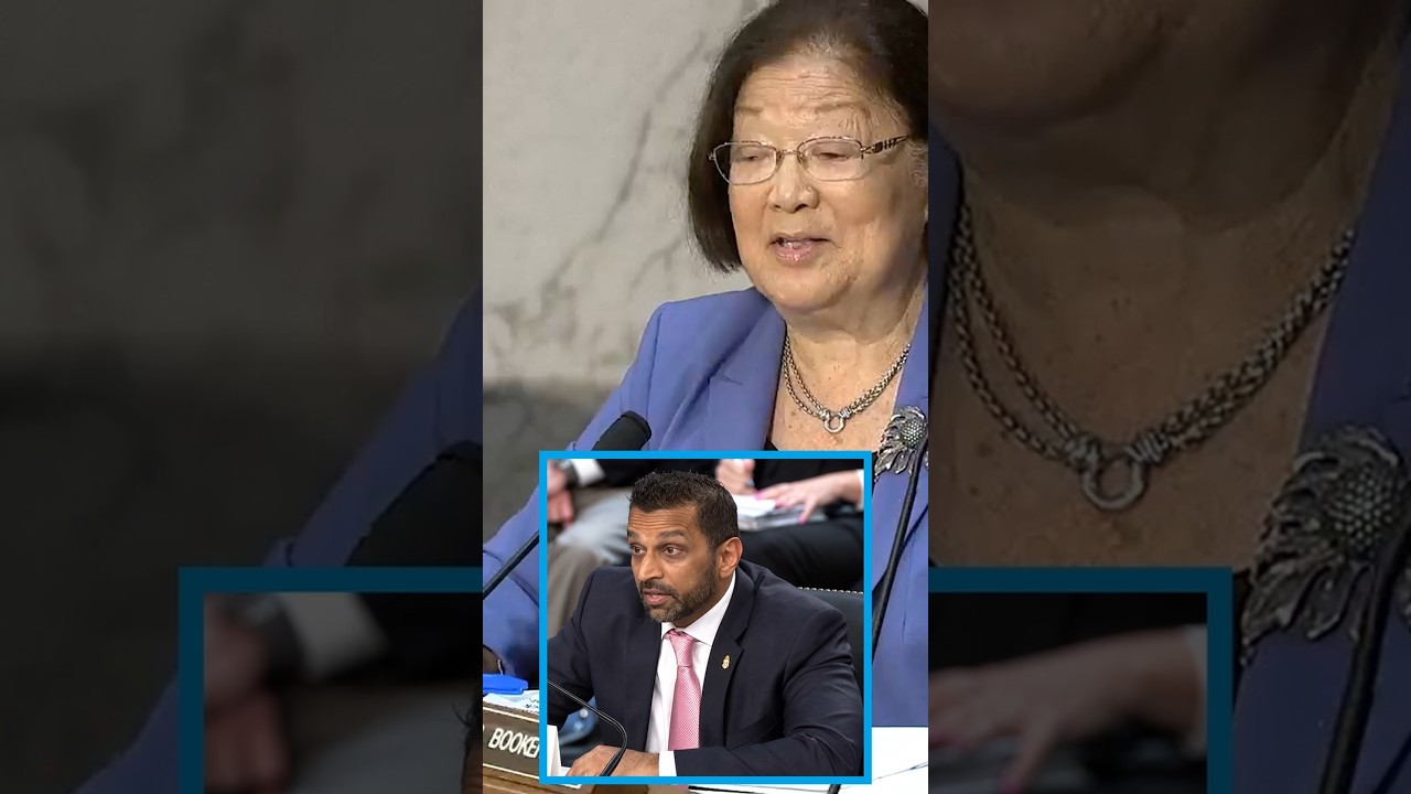 Mazie Hirono Presses Kash Patel for FBI Travel Records #MazieHirono #KashPatel