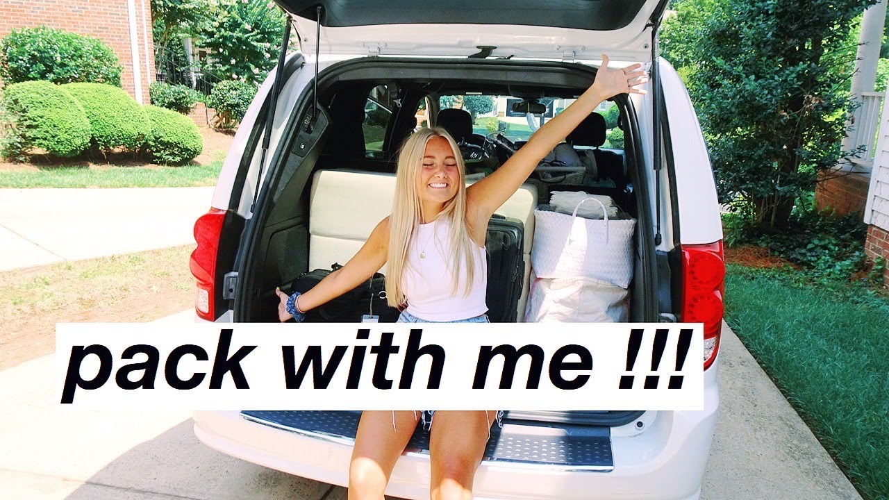 a VERY chaotic pack with me for college vlog