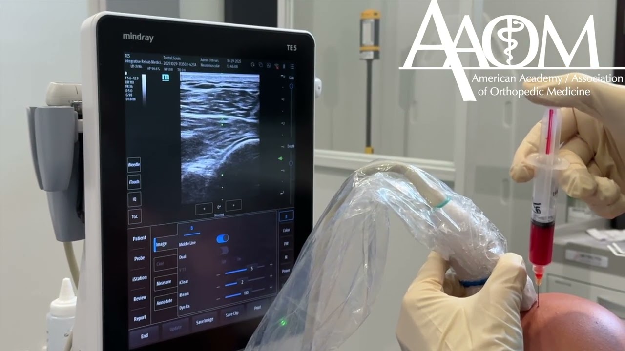 Learn Ultrasound Guided PRP Shoulder Joint Injection| Physician Training - AAOM