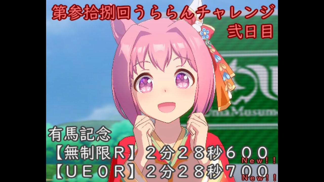第参拾捌回うららんチャレンジ弐日目（有馬記念）２０２６年１月５日