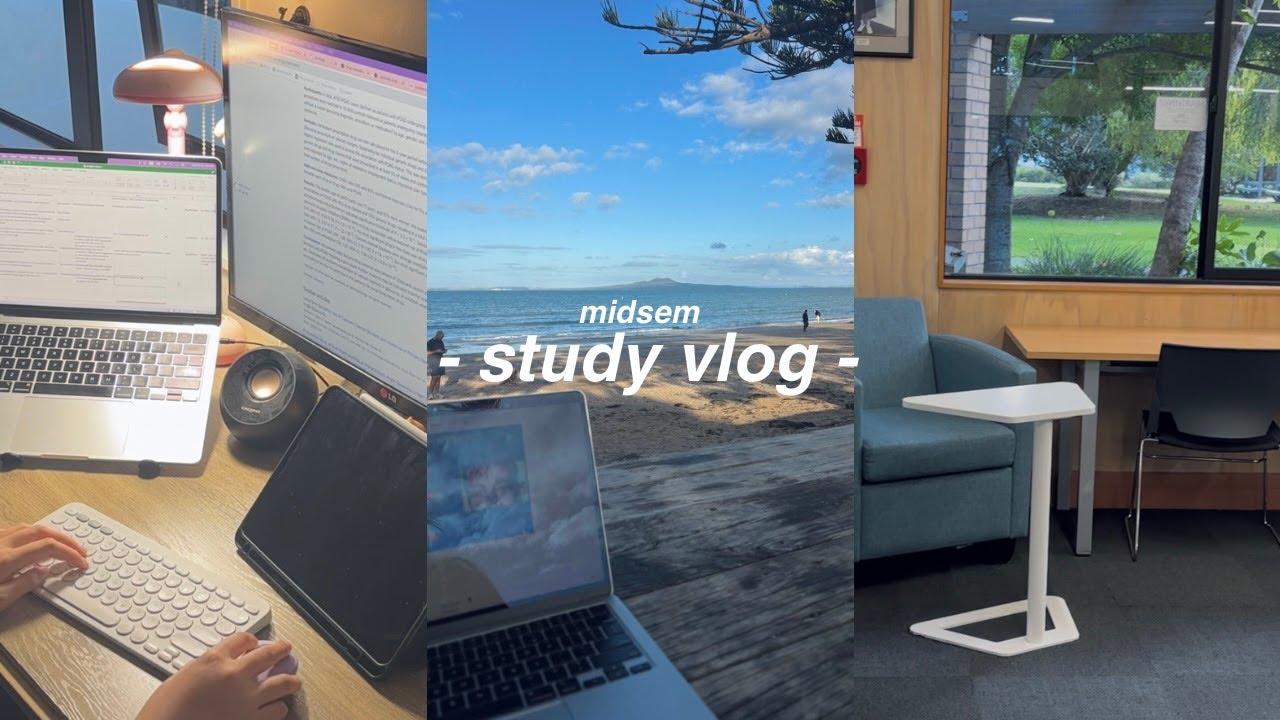study vlog | prepping for midsems, library study, optom student