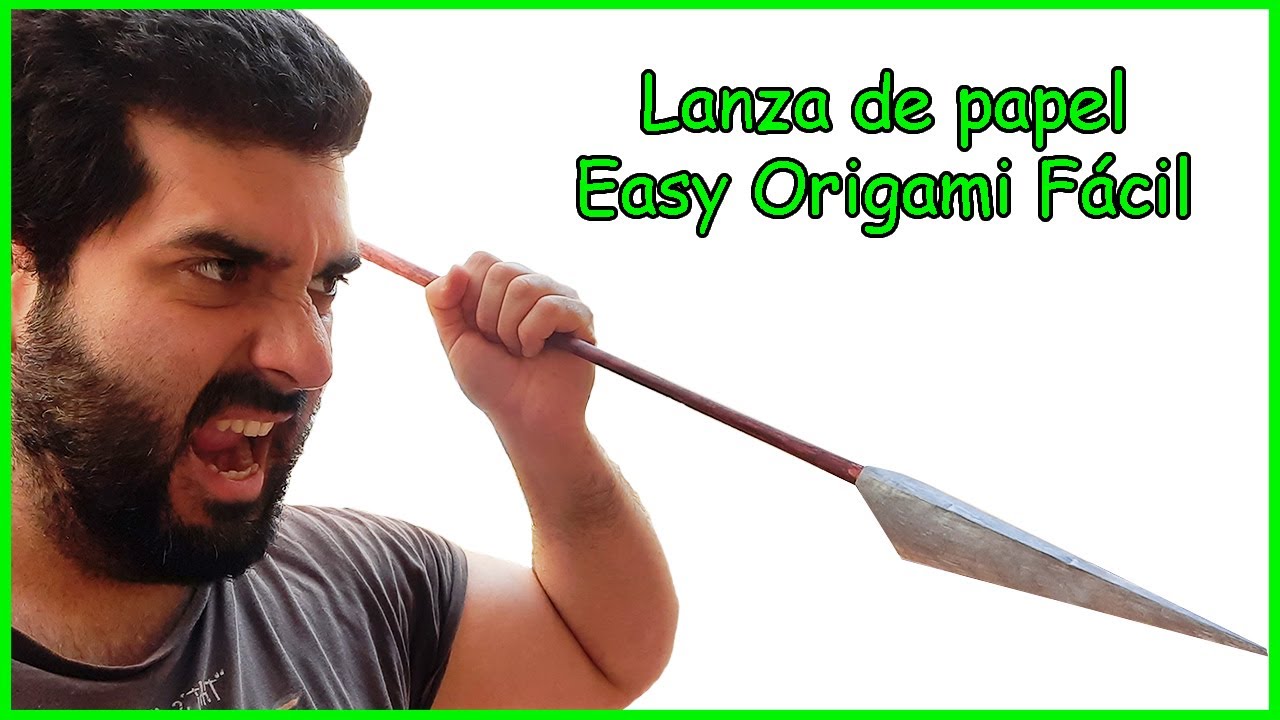 ⫸ Cómo hacer una LANZA de papel | Armas de Papiroflexia FÁCIL✅