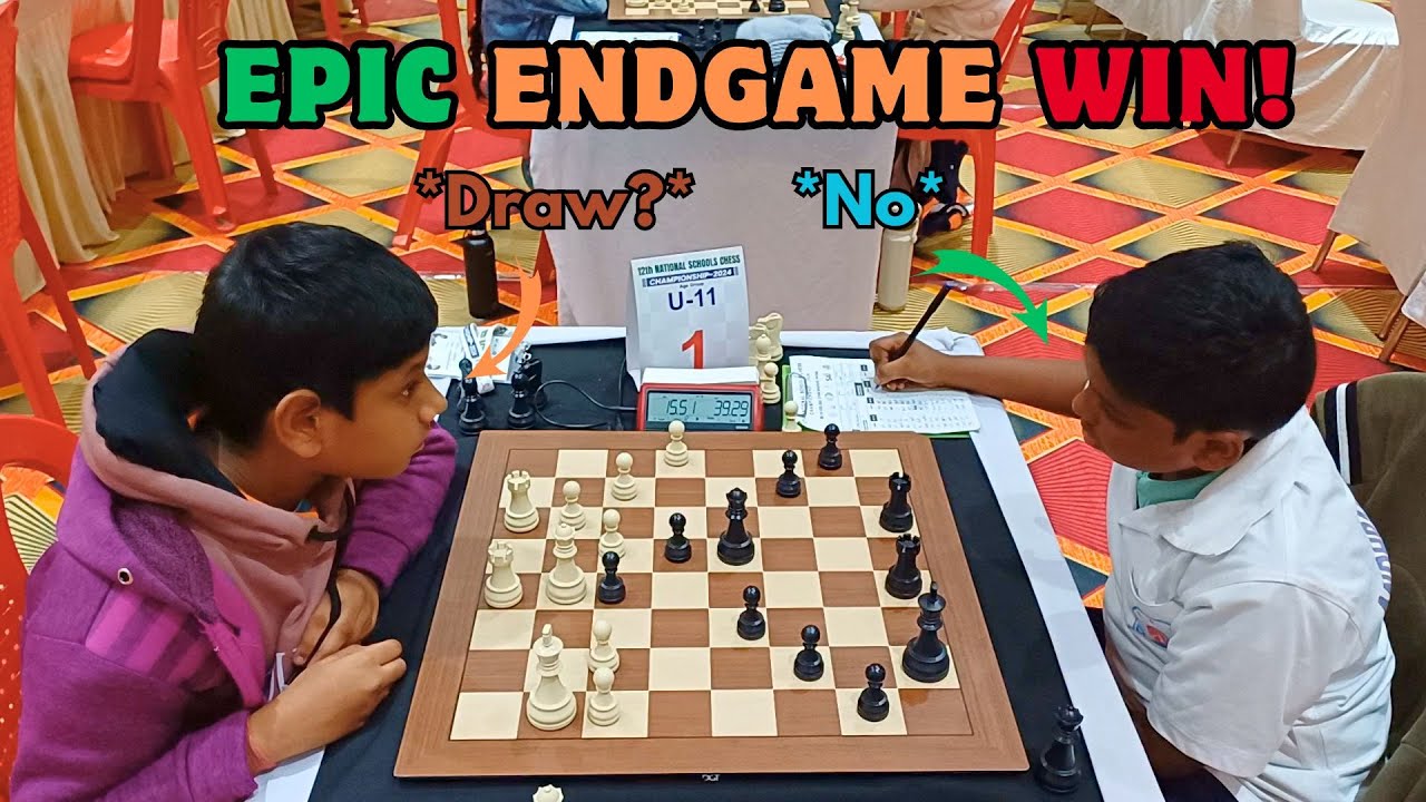 This is how you win won positions! | Virat JS vs Andalamala Hemal Varshan | National Schools U-11