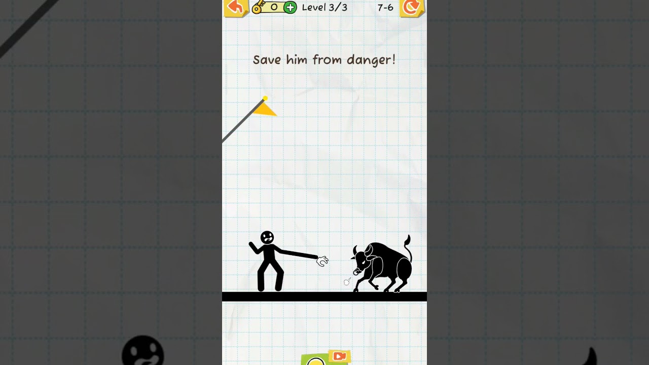 Man vs Bull : how to save man from Bull. #funny #game #draw2save #comedy #meme #cartoon #systum #kid