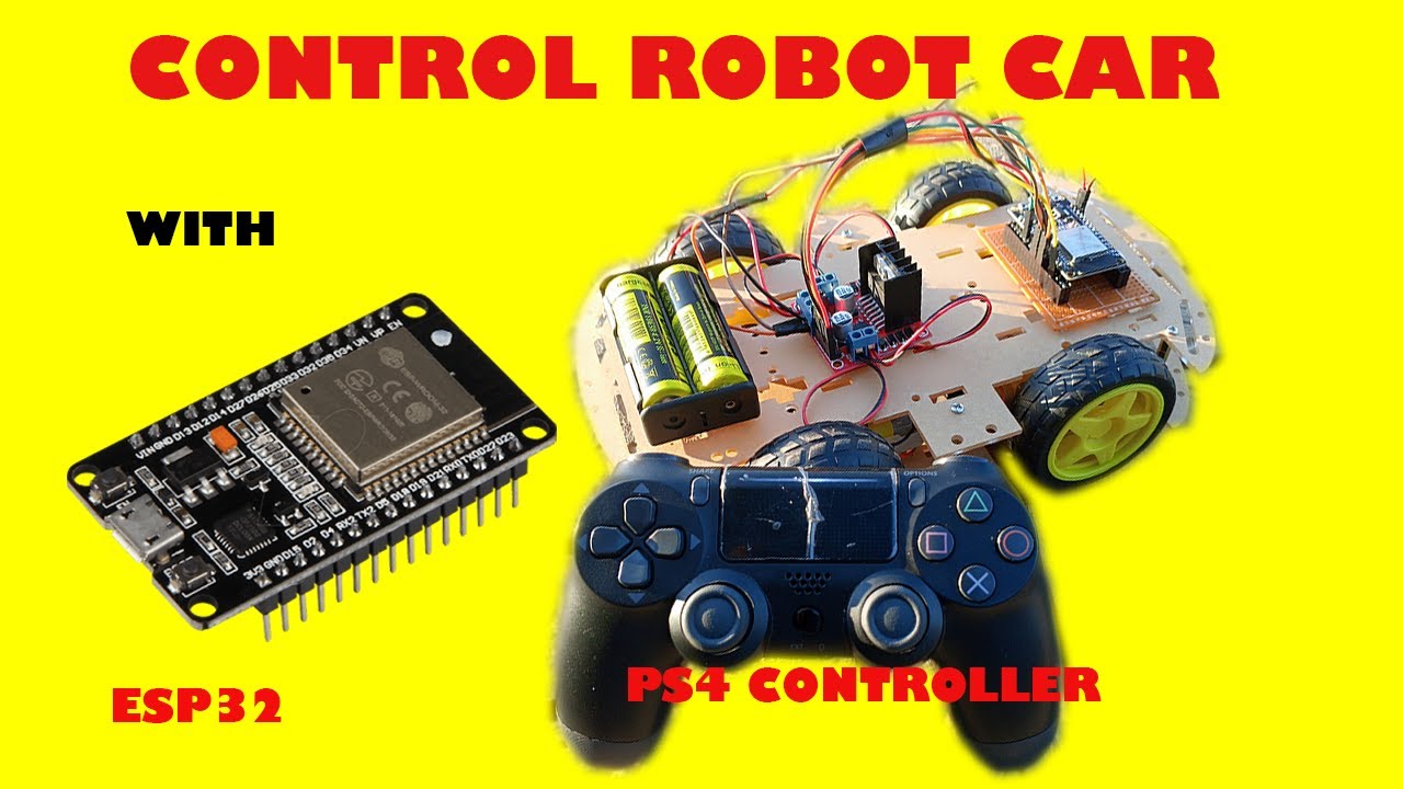 Control Your Robot Car with an ESP32 and a PS4 Controller | Wireless Joystick Control