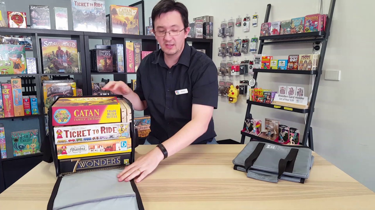 Board Game Bag.  A safe, compact, affordable way to carry board games, available in Australia.