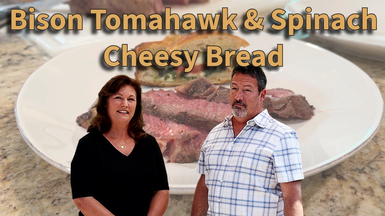 How to Cook Bison Tomahawk Steak with Whiskey Peppercorn Sauce & Stuffed Mozzarella Bread