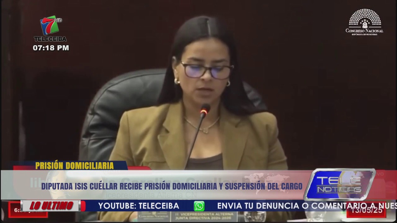 Diputada Isis Cuéllar recibe prisión domiciliaria y suspensión del cargo