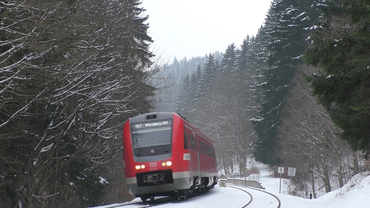 STB RS1 und Baureihe 612#Bahnverkehr im winterlichen Thüringer Wald#Februar 2026#