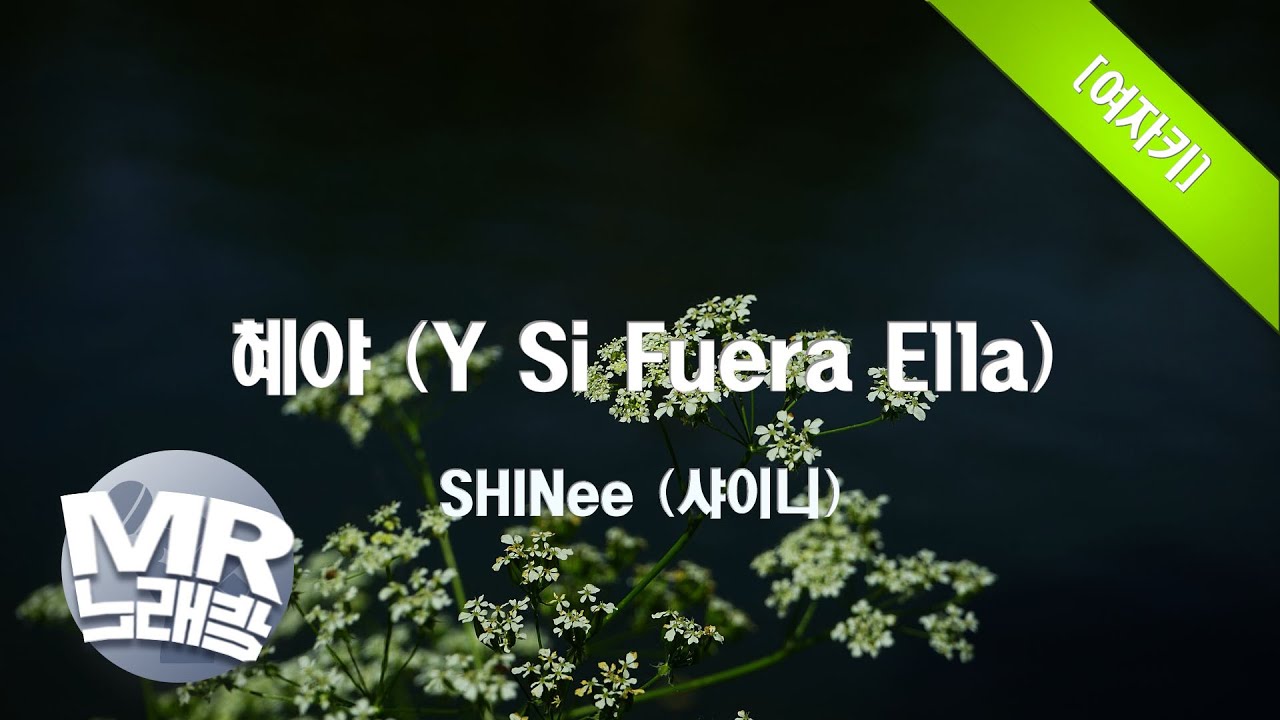 [MR노래방ㆍ여자키] 혜야 (Y Si Fuera Ella) - SHINee (샤이니)ㆍMR Karaoke