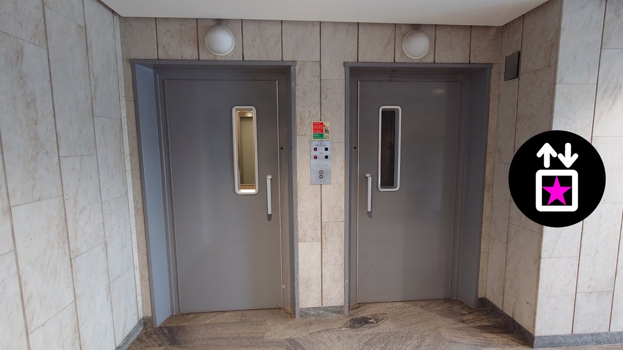 Stockholm, SWE: Modernised by KONE M - 1968 Schlieren Traction Elevators at V&auml;stberga All&eacute; 5-7