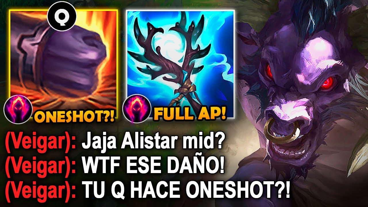 Alistar pero cada Q quita el 90% de vida con esta build full ap