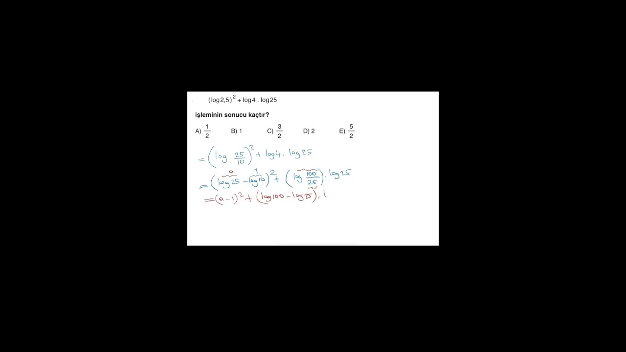 Logaritmalı &Ouml;zdeşlik Sorusu Ayt Tarzı❗️#matematik#logaritmasorusu#yks2025 #aytdenemesi