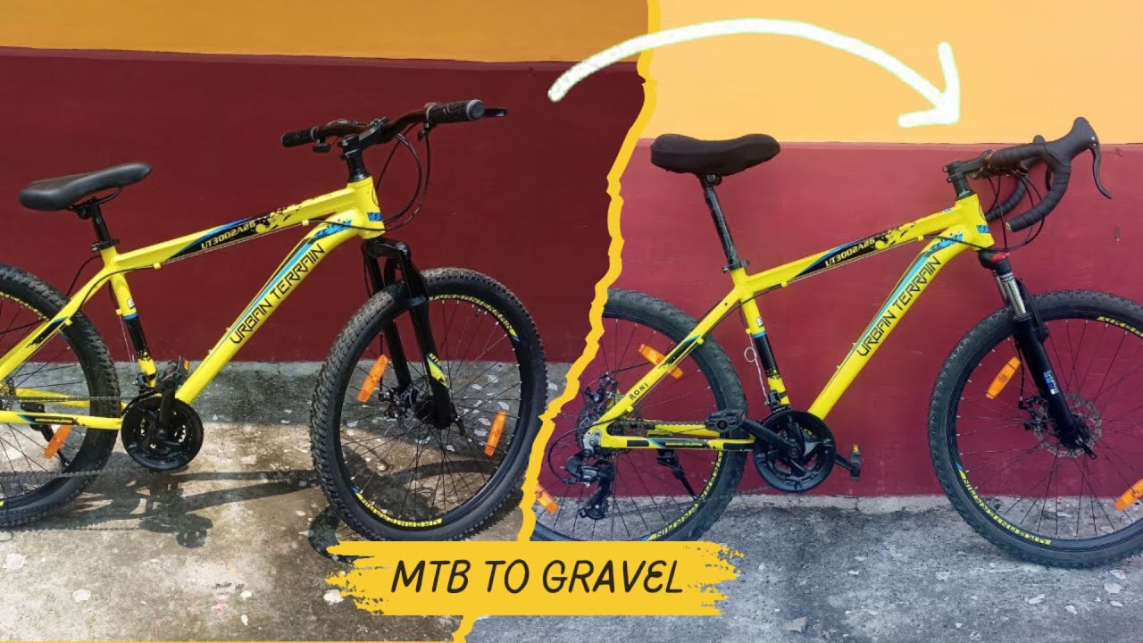 MTB to Gravel //  How to make Gravel bike // Flat bar to Drop bar //