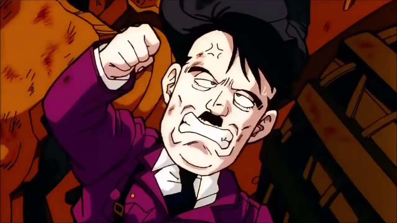 Trunks and Goten Transform Into Gotenks And Destroy The Hitler Army