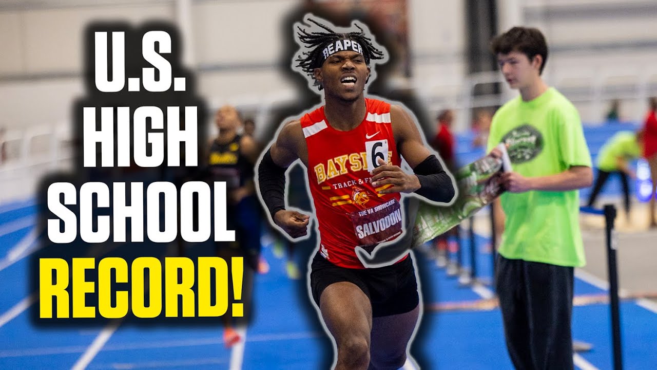 NATIONAL RECORD! Andrew Salvodon UPSETS Quincy Wilson, 500m U.S. High School Record At VA Showcase