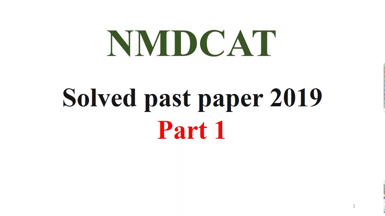 NMDCAT 2019 PAST PAPER CHEMISTRY# COMPLETE #SOLVED #EXPLAINED