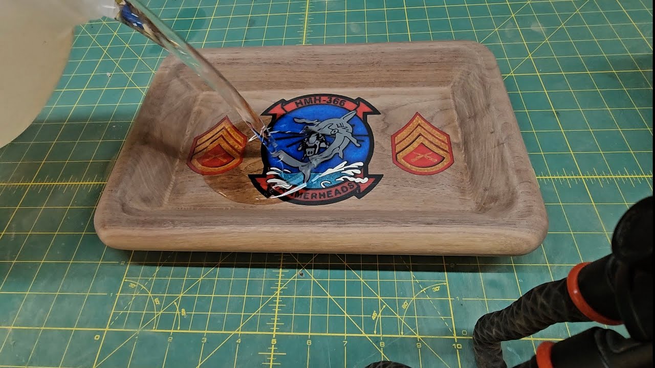 Serving Tray: CNC Carving & Epoxy Inlay