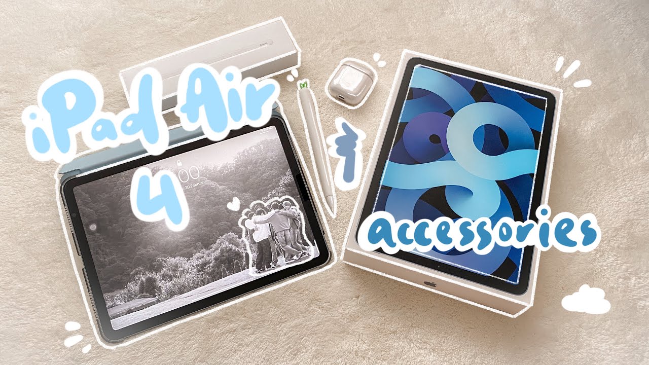 iPad Air 4  unboxing + accessories