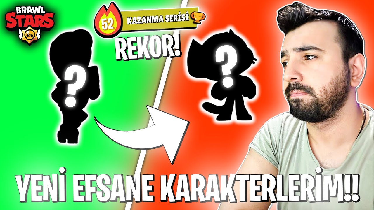 REKOR KAZANMA SERİSİ YAPTIM ! YENİ  2 EFSANEVİ KARAKTERİM BRAWL STARS