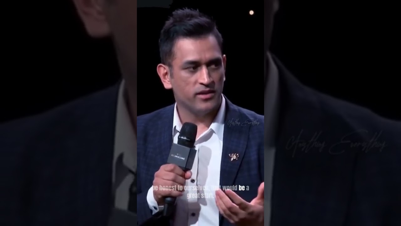MSD Motivational talk on being honest to ourselves | MS Dhoni | Motivational Video