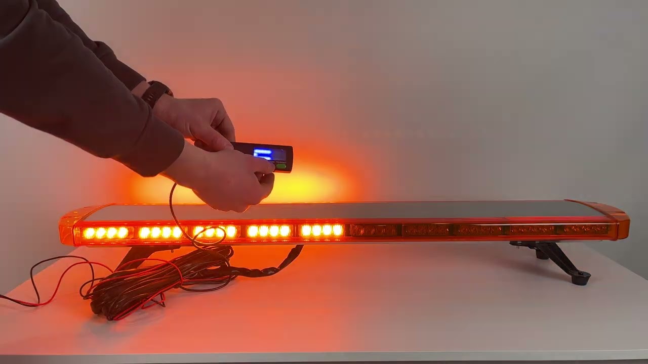 Проблисковий маячок жовтий 118 см 88LED