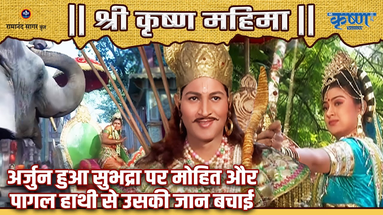 अर्जुन हुआ सुभद्रा पर मोहित और पागल हाथी से उसकी जान बचाई | श्री कृष्ण महिमा