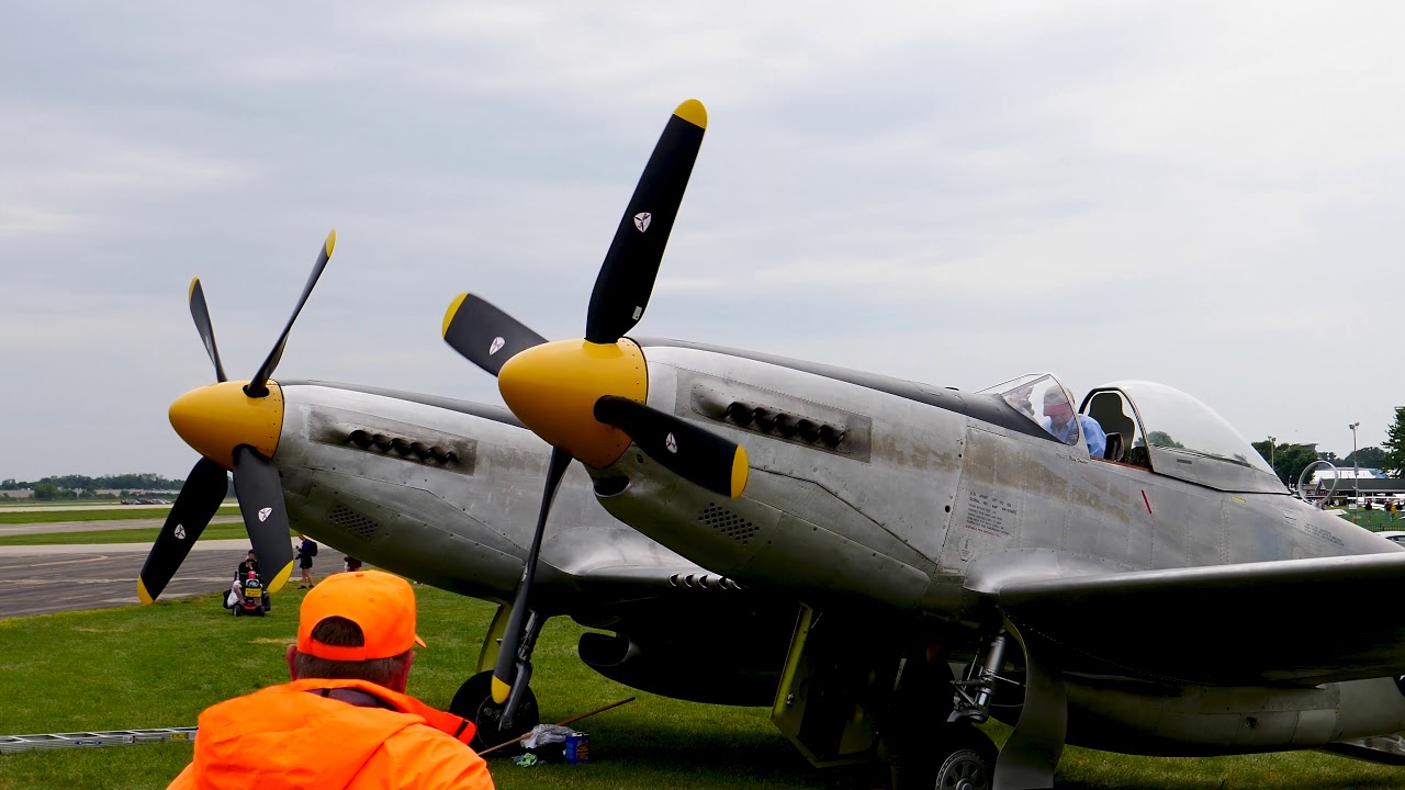 XP-82 Twin Mustang Engine Startup and Test For Hydraulic Leaks