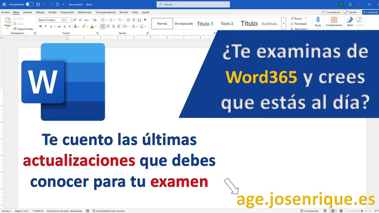 📚 Word 365 Oposiciones 【Temario PDF actualizado】 📆 16 de mayo de 2025