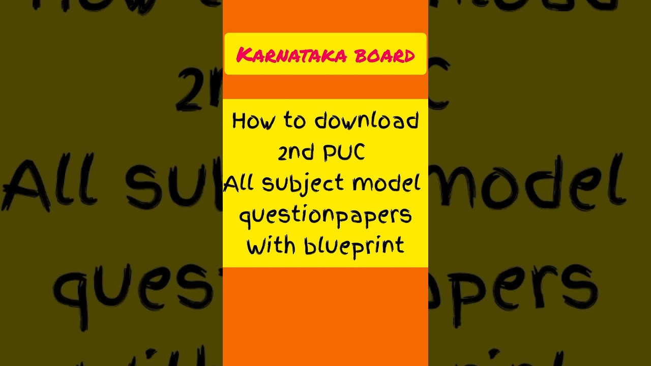 2025||How to download all subject blueprint || karnataka board kseab