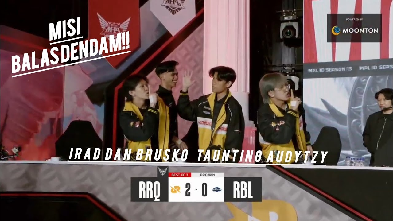 MATCH PANAS!! AUDYTZY KENA TAUNTING IRAD & BRUSKO || INTERVIEW RRQ VS RBL MPL S13