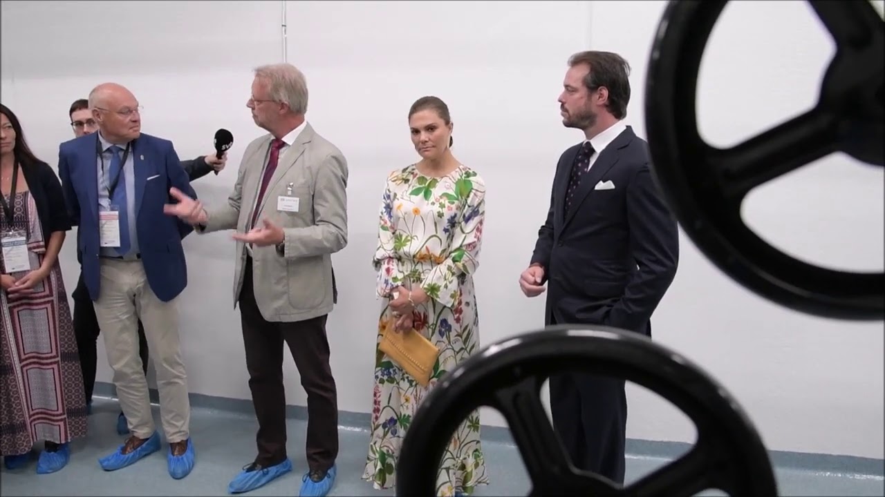Crown Princess Victoria and Prince Felix of Luxembourg at M&ouml;rbyl&aring;nga water facility