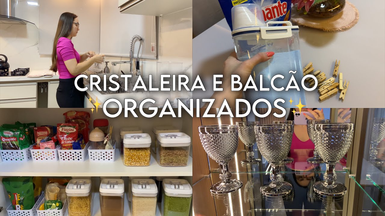 DECORANDO A CRISTALEIRA E ORGANIZANDO O BALCÃO com potes herméticos
