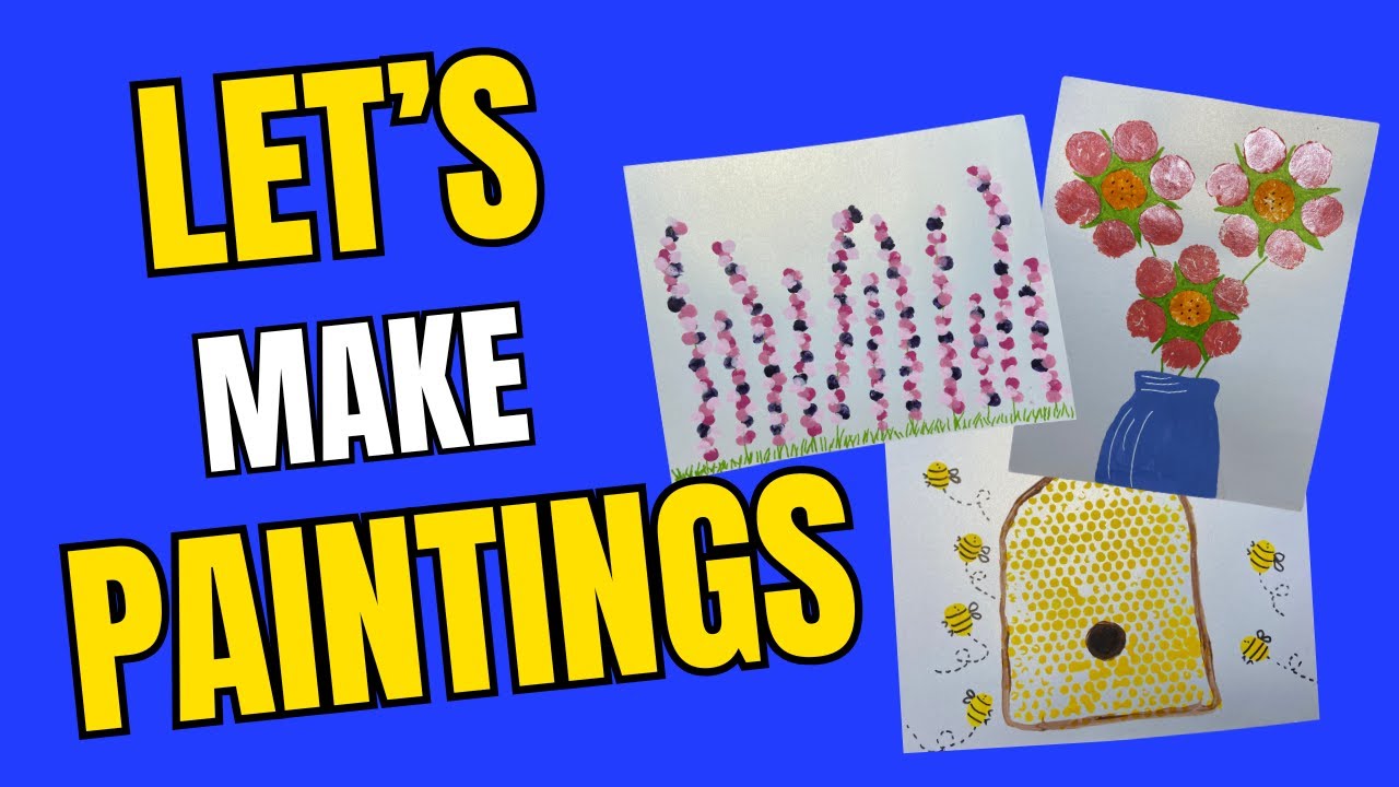 Crafts For Kids ~ How To Make Easy Paintings With Bubble Wrap & Your Fingers