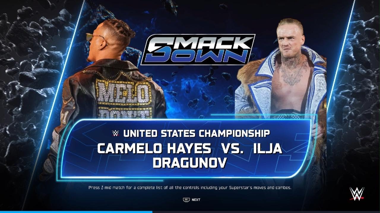 Smackdown in Riyadh Carmelo Hayes vs Ilja Dragunov