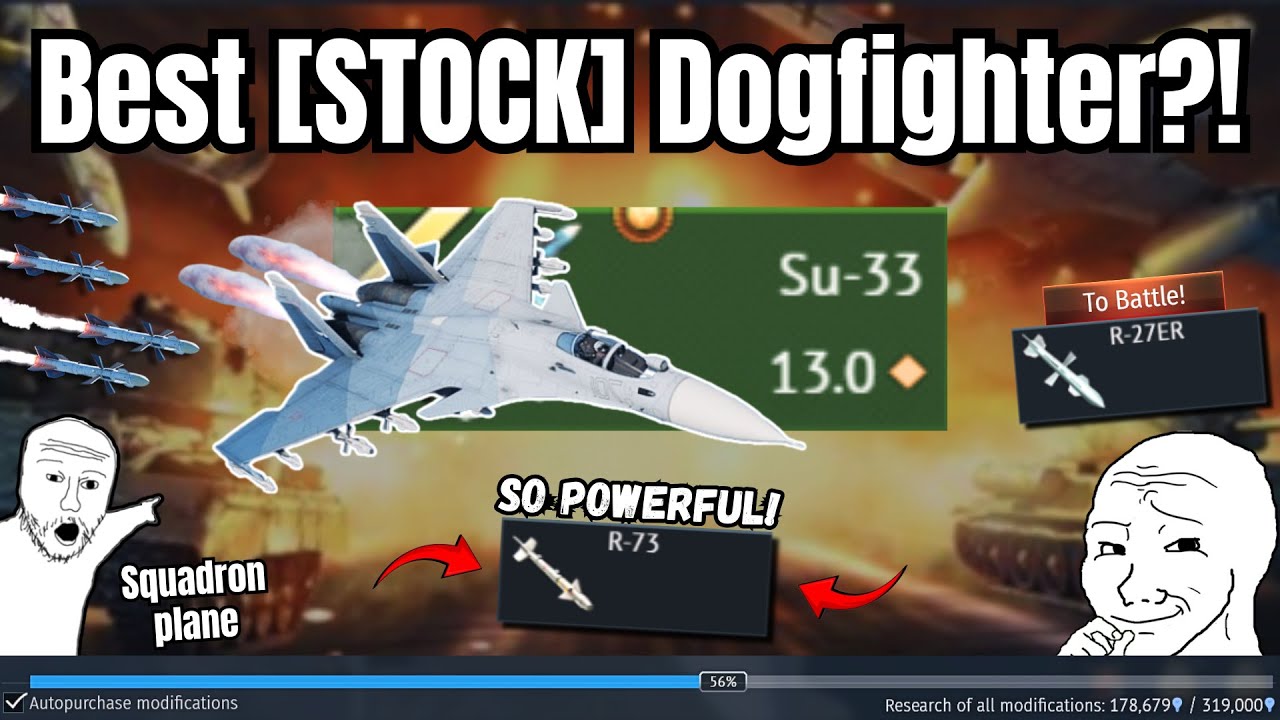 Я попробовал [STOCK] Су-33, и он...💀🔥(я потерял 11 тыс. Золотых ...