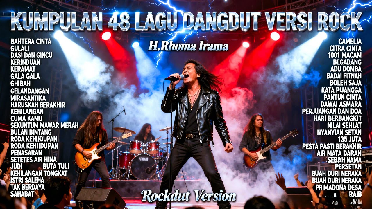 Kumpulan 48 Lagu Dangdut H. Rhoma Irama Versi Rock Metal | Rockdut Version Full Album Terbaik