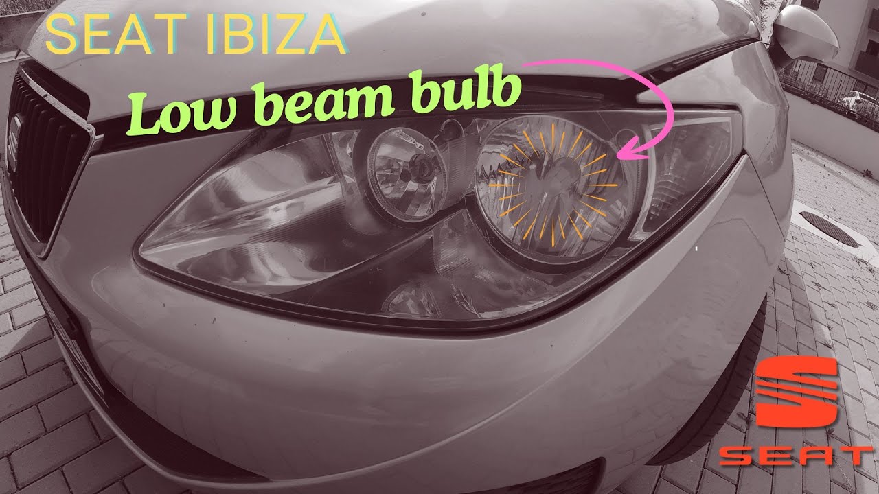 Seat Ibiza low beam bulb replacement , Abblendlichtlampenwechsel, sostituita lampadina anabbagliante