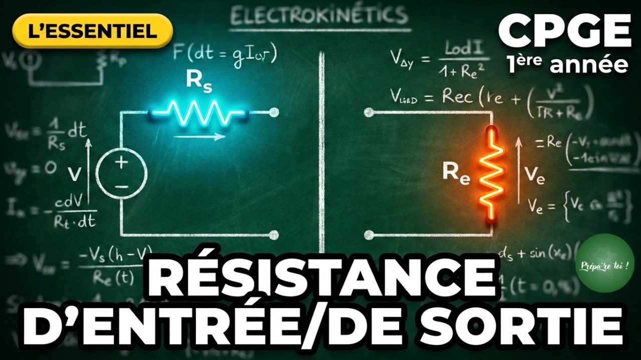 CPGE-Electrocinétique : Resistance d'entrée, de sortie