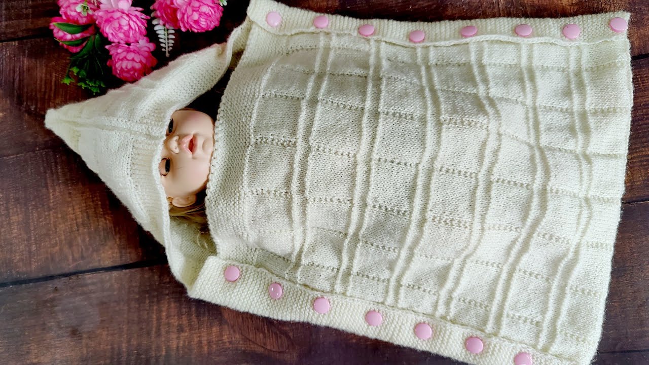 बच्चे का स्लीपिंग बैग, Knit Baby Sleeping Bag/ Blanket/Wrap/ Quilt all in One
