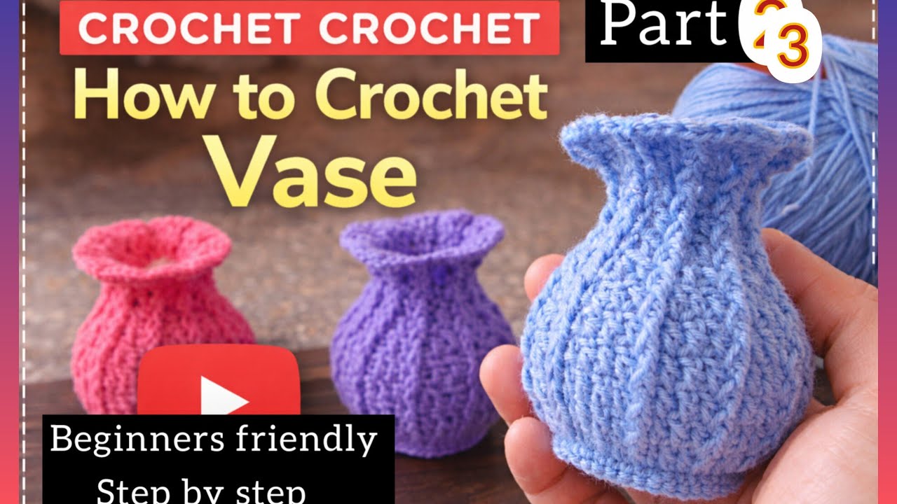 Easy Crochet Vase Tutorial for Beginners | Step by Step Hindi@Crochetbykalpana-k6g 