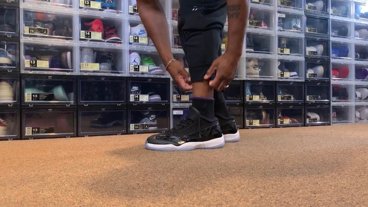 SPACE JAM XI LOW IE W/ On Feet Look.