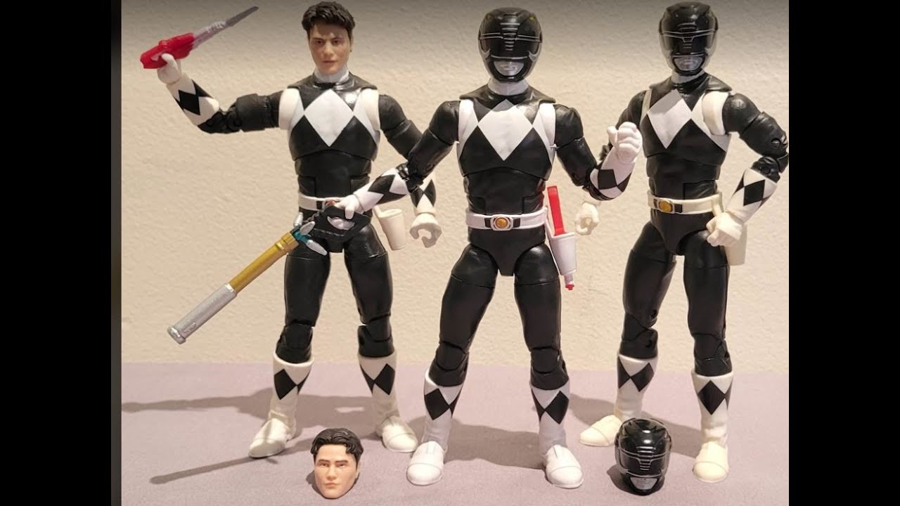 Power Rangers Lightning Collection MMPR Black Ranger wave 12 figure review comparisons new Adam