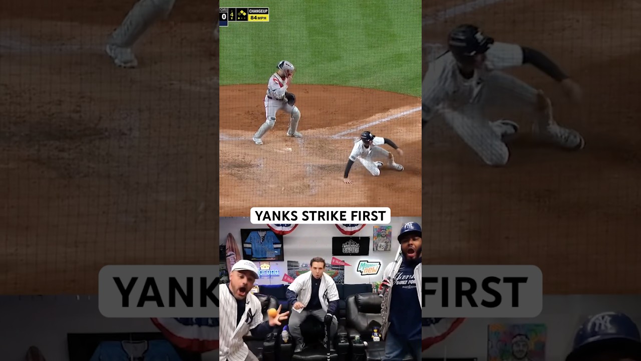 Yankees take the lead in Game 3 #yankees #mlb #baseball #reaction