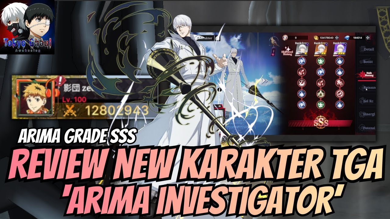 REVIEW ARIMA INVESTIGATOR GRADE SSS PAKAI AKUN VIWERS 'zee', DAMAGENYA SAKIT BANGET!! TOKYO GHOUL A