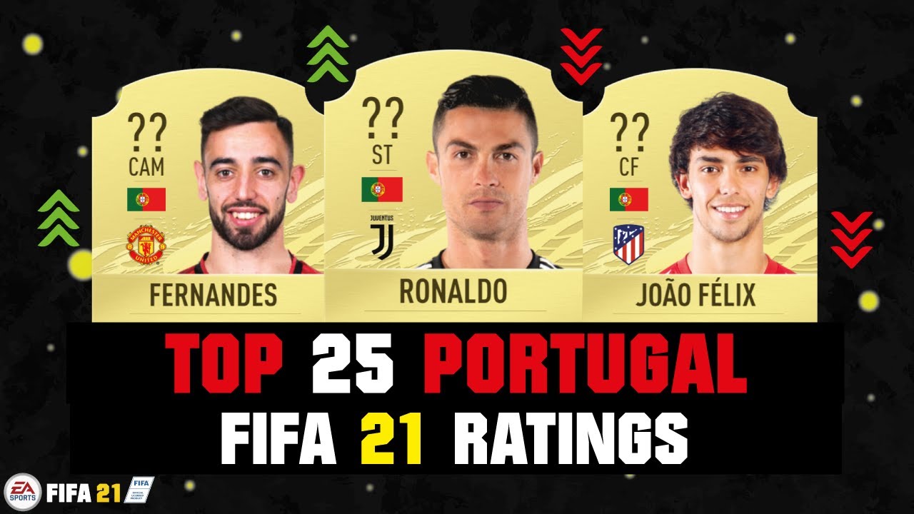 FIFA 21 | TOP 25 PORTUGAL RATINGS! 😱🔥| FT. RONALDO, FERNANDES, JOAO FELIX... etc