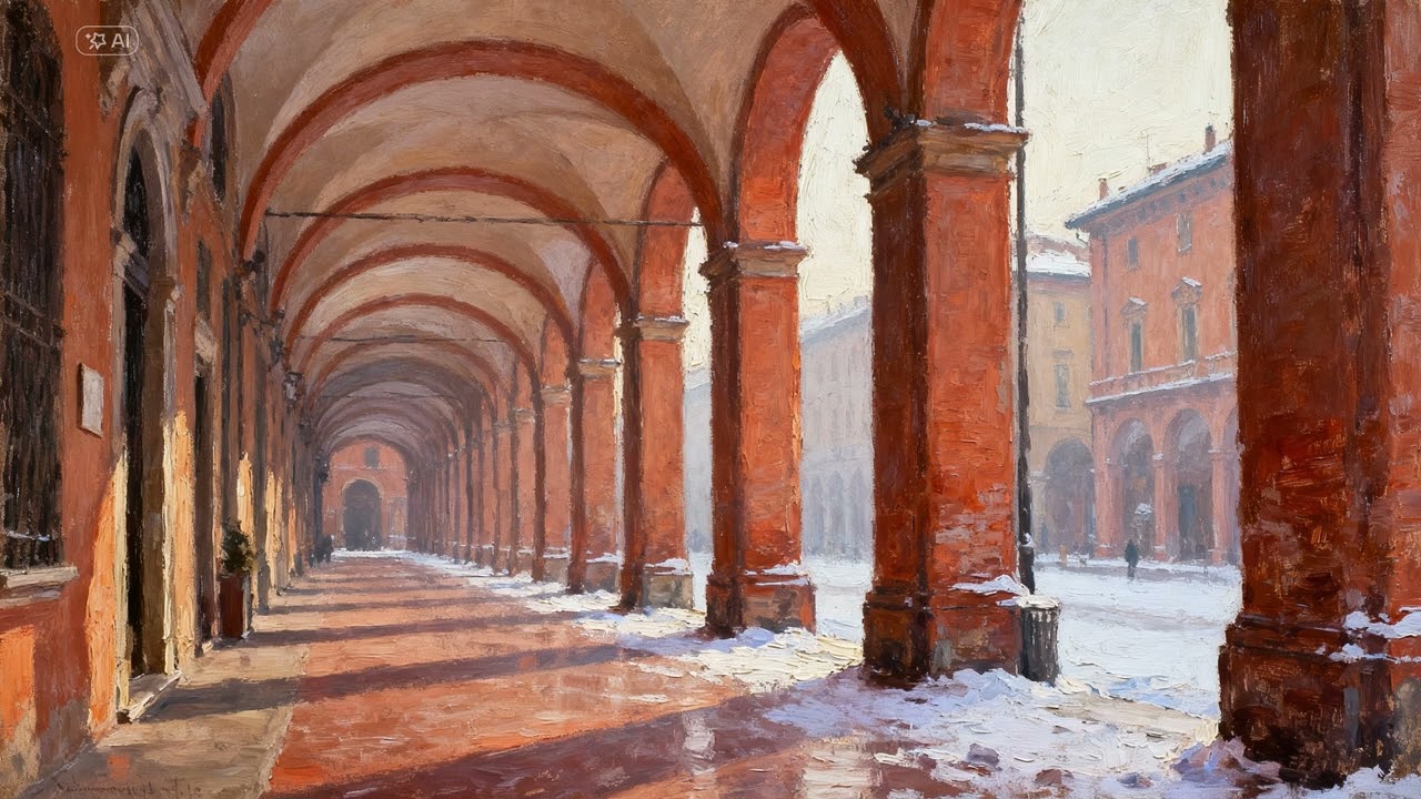 Classic Emilia-Romagna Winter | Bologna · Parma · Modena | Oil Painting Art Screensaver