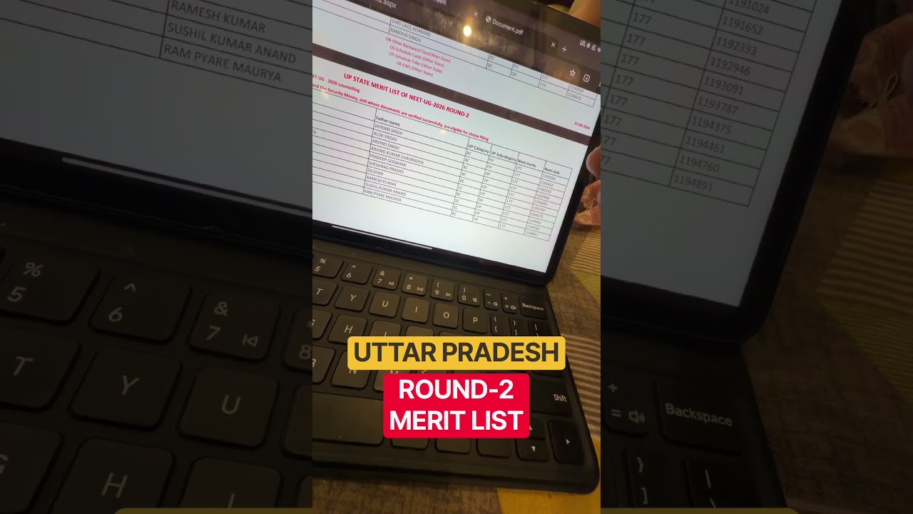 Uttar Pradesh Round-2 Counselling Merit List Neet 2026 Seat Matrix ? Expected MBBS Cutoff #Neet