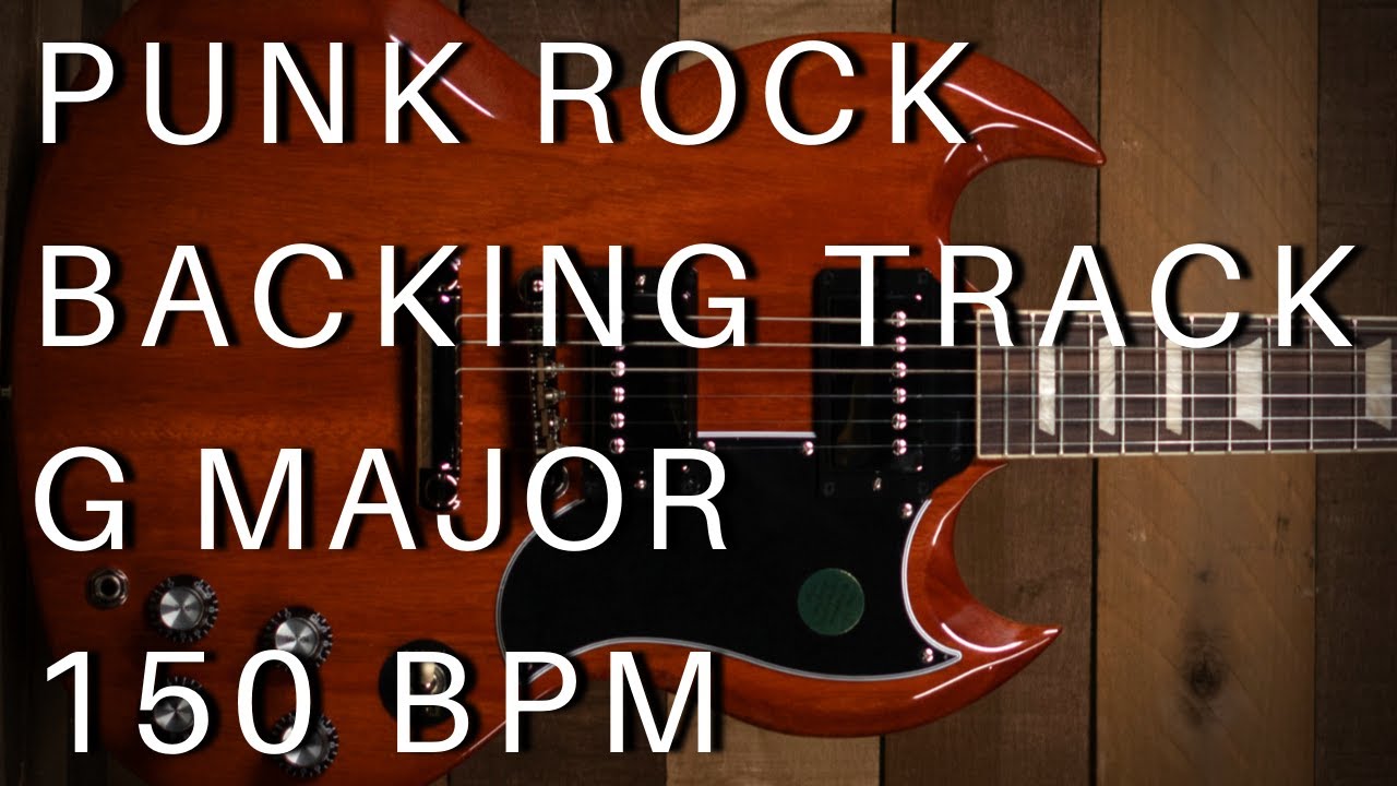 Punk Rock Guitar Backing Track | G Major (150 bpm)